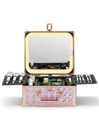 Qislee Makeup Box with A Detachable Lighted Mirror, Waterproof Travel Train Case by Qislee