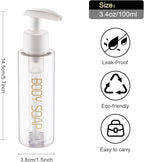 Travel Bottles Plastic Pump Bottle Dispenser Tsa Approved 3.4oz/100ml 4 Pack - Image 2