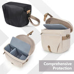 BAGSMART Camera Bag, SLR DSLR Canvas Crossbody Camera Case, Compact Camera - Image 3