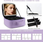Travel Makeup Bag for Makeup Artists Large Makeup Case, - Image 3