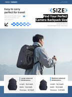 llano Compact Camera Backpack for DSLR/SLR/Mirrorless, Photography Bag - Image 7