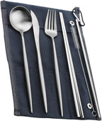 Gugrida Reusable Travel Utensils, 7 Pieces Portable 18/10 Stainless Steel - Image 4
