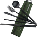 Gugrida Reusable Travel Utensils, 7 Piece Portable 304 Stainless Steel by Gugrida