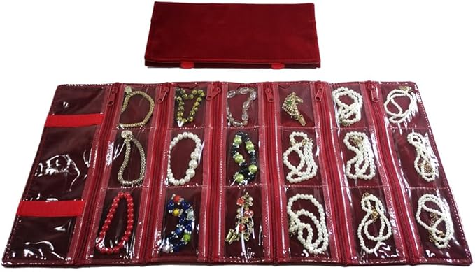 Travel Jewelry Roll Bag Portable Organizer Pouch - Image 4