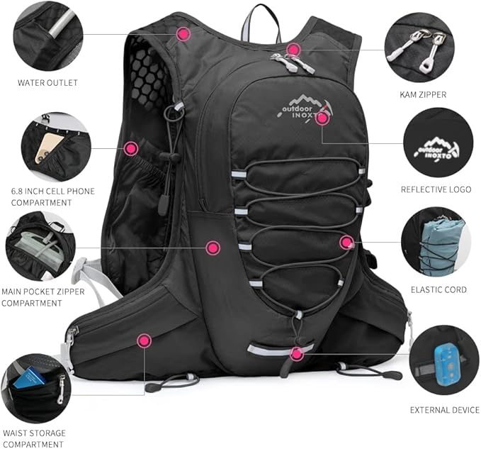Running Hydration Vest for Men Women Water Backpack for Running 3L Running - Image 3