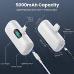 Mini Portable Charger 5000mAh Power Bank, 3A PD USB C Cell Phone Portable Power - Image 7