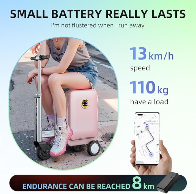 Airwheel SE3S Smart Rideable Suitcase Electric Luggage Scooter - Image 3