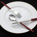 DEVICO Travel Utensils, 18/8 Stainless Steel 4pcs Cutlery Set Portable Camp - Image 4