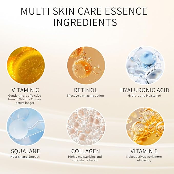 Vitamin C & Retinol Serum Capsules Set – 48 pcs VC for Morning + 48 pcs VA for Evening - Anti-Aging & Anti-Wrinkle Skincare Face Serum - Smooth Fine Lines Hydrate & Firm Skin - Travel-Friendly Gifts