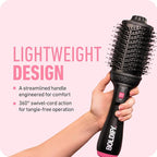 BOLDIFY Professional Blow Dry Brush - for Silky Shiny Curls, Waves, or Straightener - BoarCraft™ Charcoal Infused Hair Dryer Brush w/Volumtech™, Anti Frizz Advanced ION Generator Technology