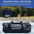 Malo'o Waterproof Dry Bag Duffel 40L/60L/100L, Roll Top Duffel Keeps Gear Dry - Image 2