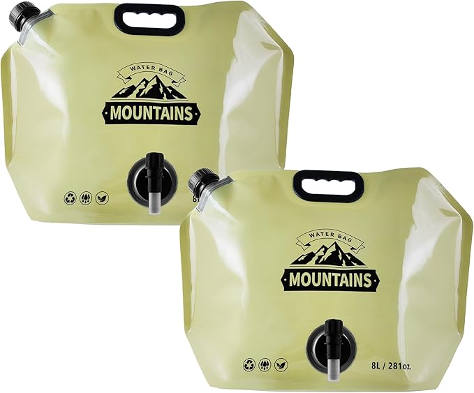 Collapsible 8L Water Storage Bag, BPA-Free Portable Folding Water Jug by MrBulloc