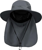 PFFY Sun Bucket Hats for Men Women 3” Wide Brim UPF 50+ Fishing & Beach Hat by PFFY