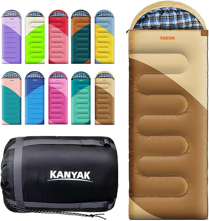 Camping Sleeping Bag, 32℉ Sleeping Bags by Kanyak-Exploreendlessnights