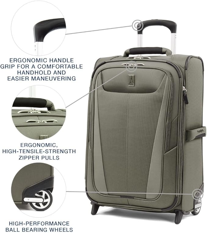 Travelpro Maxlite 5 Softside Expandable Upright 2 Wheel Carry on Luggage - Image 2