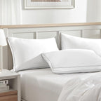 Globon Luxury Feather Down Pillow, Medium Fluffy Pillow King Size, Gusseted Bed - Image 7
