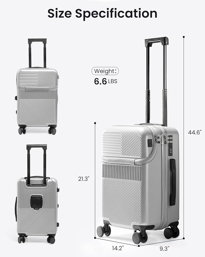 UrbanExplorer 20 Inch Carry-On Luggage - Image 4