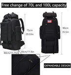 Hiking Backpack for Men 70L/100L Camping Backpack Military Rucksack Molle 3 - Image 4