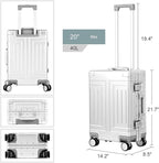 All Aluminum Magnesium 20/26 Luggage Set，Cut from Whole Aluminum Sheet，22x14x9 - Image 7