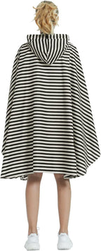 Rain Poncho Jacket Coat Hooded Zipper Style - Image 6