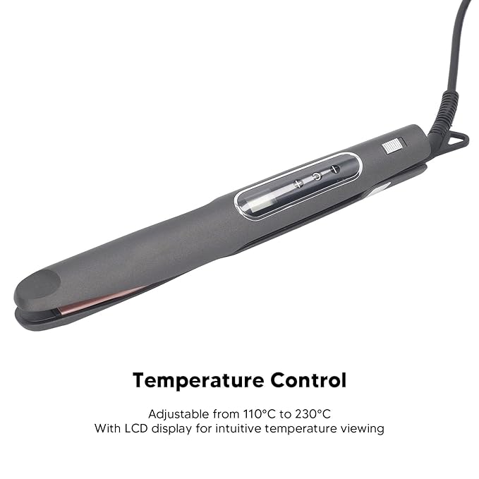Twisted Structure 2 in 1 Hair Straightener Curler, Versatile Styling, Reduce Frizz, Suitable for All Hair Types, LCD Display, Ceramic Coating,Lasting (NPT 3/4in)