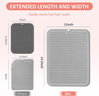 Quccefods Heat Resistant Large Silicone Mat for Hair Styling Tools - Curling Irons, Flat Irons, Hair Straighteners - Portable Vanity Pad