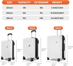 GinzaTravel Luggage Sets 3-Piece Expandable Suitcases - Image 3