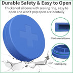 2 Pack Small Pill Box, 3 Compartment Round Silicone Travel Pill Box - Image 6