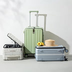 Hanke 20 Inch Carry On Luggage Aluminum Frame Front Opening Rolling Suitcase PC - Image 8