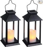 2 Pack Solar Lanterns, Outdoor Garden Hanging Lanterns, 11.8 Inch LED by Tomshine