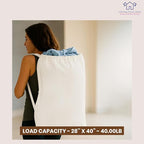 LFH Home Cotton Canvas Extra Large Laundry Bag - Image 4