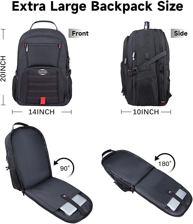 18.4 Inch Travel Laptop Backpack, Extra Large Backpack, Laptop Backpack - Image 4