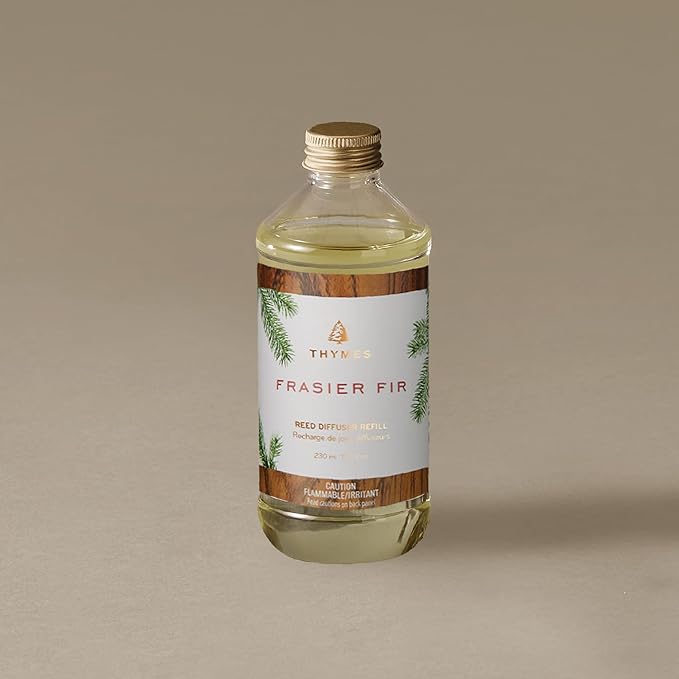 Thymes Reed Diffuser Oil Refill - Diffuser Oils Scents for Home Refill - Use for Reed Stick Room Air Fresheners (Frasier Fir, 7.75 fl oz)