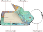 Green Gold Marble 2-Pcs Premium Leather Tags - Image 2