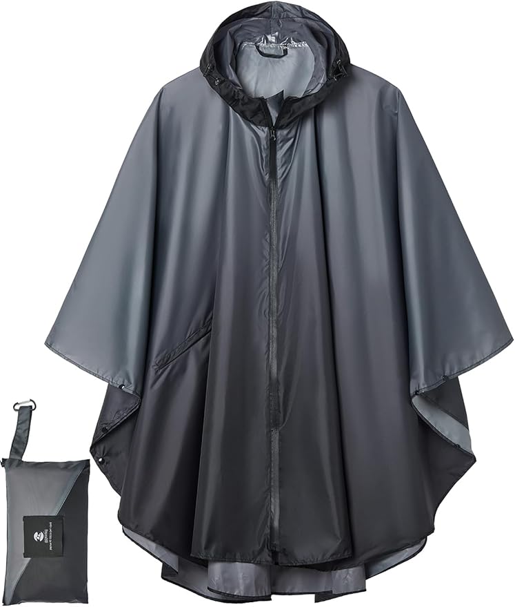 SaphiRose Rain Poncho Jacket Coat Hooded by SaphiRose