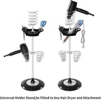 Hair Dryer Stand,Twisty Style Acrylic Top Holder,Hair Styling Appliances with Tray Two Spiral Holders and Heavy Base for Hair Dryer,Flat Iron,Curling Stick,Hair Straightener,Brush (crystal)