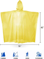 SaphiRose Disposable Rain Ponchos Emergency Clear Poncho - Image 4