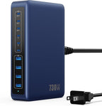 730W USB C Charger Block, 10-Ports GaN V Fast Charging Station Hub, QC4.0+3 PD by Ekrist