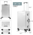 All Aluminum Magnesium Carry On Luggage，Cut from Whole Aluminum Sheet，22x14x9 - Image 8