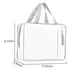 2Pcs Crystal Clear PVC Travel Toiletry Bag Kit - Image 4