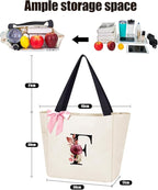 Vavabox Tote Bag, A-Z Initial Monogrammed Waterproof Tote Bag, Bridesmaid Gifts - Image 2