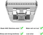 Size 30W+10W+7FW+5FW+4FW Detachable Dog,Cat,Sheep & Horse Grooming Wide Blades Set,Compatible with Andis,Oster A5,Wahl KM10 Series Clippers,Cut Length 1/50"(0.5mm) to 3/8”(9.5mm),5 Pack