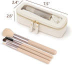 PACKISM Slim Clear Makeup Brush Bag, Pebbled Texture & Hard PU Leather Small - Image 6