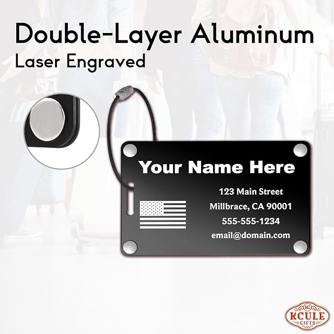Personalized Luggage Tags: Custom Metal Luggage Tags - Image 4