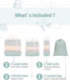 Narwey 6 Set Compression Packing Cubes - Image 3