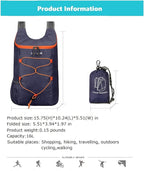 16L Hiking Daypack Lightweight Foldable Travel Backpack Water Repellent Camping - Image 7