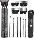 Hair Clippers for Men, Cordless Hair Clippers, Travel Small Hair Clippers 5.7" Hair Trimmer Classical Sculpting Styling Rechargeable Hair Remover with 6 Pieces Earpick (Black)