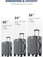 HotWay 26 Inch Aluminum Frame Luggage - Image 3
