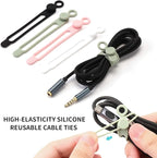 UMUST Silicone Cable Ties, Reusable Cable Management Organizer - Image 3
