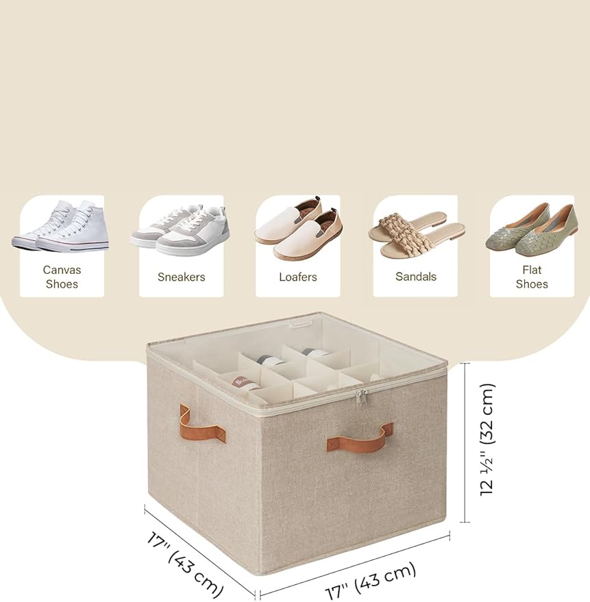 StorageWorks Shoe Organizer for Closet, Fits up to 16 Pairs, Shoe Cubby Storage - Image 2